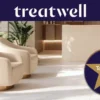 Badge Treatwell Top Rated 2026, obtenu grâce aux avis clients, dans l’accueil lumineux d’un salon avec fauteuils crème et plantes